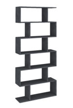 Libreria verticale CALLI Bianco laccato lucido / Ardesia - immagine 4