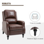 Poltrona Relax Reclinabile 90° e 150° Manuale in Pelle - immagine 4