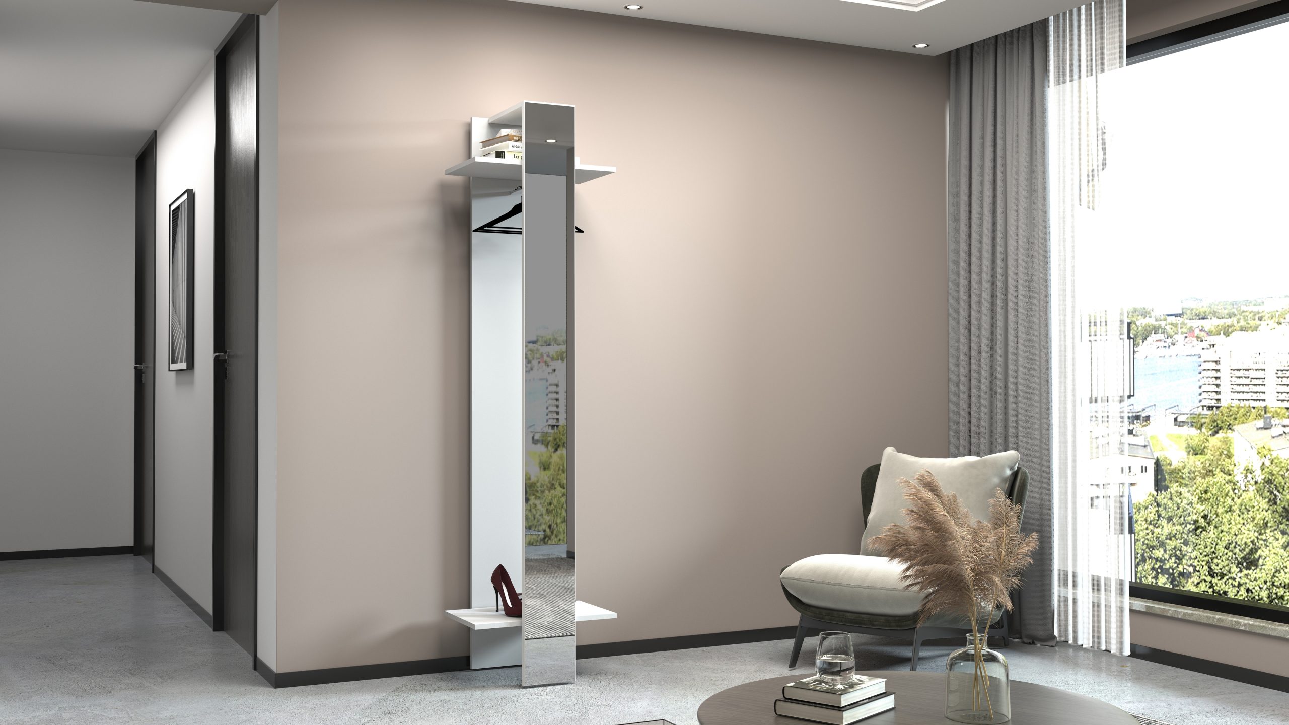 59805202_KOMPACT_AMB3.jpg Appendiabiti KOMPACT Bianco laccato lucido - immagine 1