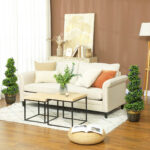 Set 2 Piante Artificiale a Spirale in PE da 90 cm con Vaso Incluso, Verde e Blu - immagine 7