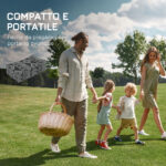 Tappeto Moderno per Esterni Nero e Grigio in PP con Design Reversibile e Pieghevole, 182x274 cm - immagine 4