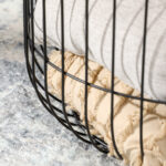 Set 2 Tavolini da Salotto Impilabili Rotondi in Acciaio con Vano Contenitore, Nero - immagine 9