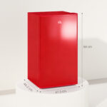 Frigorifero Piccolo 91L MonoPorta Reversibile con Congelatore e Temperatura Regolabile, Rosso - immagine 3