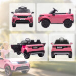 Macchina Elettrica per Bambini Licenza Land Rover con Fari LED, Clacson e Telecomando, 105x68,5x58 cm, Rosa - immagine 9