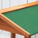 Gabbia per Uccelli Alta 165cm in Legno da Esterno con 2 Porte e Vassoio Estraibile, Arancione - immagine 8