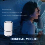 Purificatore d'Aria con Filtro HEPA Carbone Attivo, 3 Velocità Regolabili, Area coperta 18㎡, per Polvere, Fumo, Odori, Polline - immagine 4
