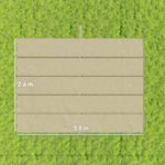 Copertura per Gazebo Pergola 4x3 m in Poliestere Traspirante Beige con 10 Fori di Drenaggio - immagine 3
