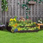 Orto Rialzato a 3 Livelli in Rattan Sintetico senza Fondo per Piante e Verdure, 120x120x40cm, Grigio - immagine 2