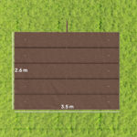 Copertura per Gazebo Pergola 4x3 m in Poliestere Traspirante Caffè con 10 Fori di Drenaggio - immagine 3