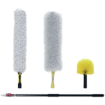Kit di Pulizia per Casa e Ufficio con Asta, Spolverino per Ragnatele, Spolverino in Microfibra e Spolverino per Ventilatore