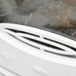 Camino Elettrico Effetto Fiamma e 3 Lati Aperti, Temperatura Regolabile 9W-18W, Protezione da Surriscaldamento, Copertura 20-25m², 39x26x54,8cm, Bianco - immagine 9