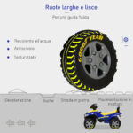 Quad Giocattolo per Bambini 18-36 Mesi con Licenza GOODYEAR con Luci e Suoni Realistici, Blu e Giallo, 60x31x42cm - immagine 6
