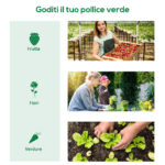 Mini Serra per Piante Impermeabile con 3 Ingressi Avvolgibili, in Acciaio e PE, 4x1x80 cm, Verde - immagine 7