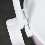 Lettiera per Gatti 4kg Max con Coperchio e Paletta Inclusa, 53x51x48 cm, Bianca e Rosa - immagine 9