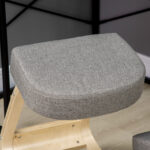 Sedia Inginocchiatoio Ergonomica in Legno di Betulla con Cuscino, 51x69x58 cm, Grigia - immagine 8