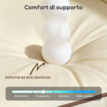 Poltrona da Salotto Moderna con Imbottitura Spessa, Tasca Laterale e Rivestimento in Finta Pelle, Beige - immagine 4