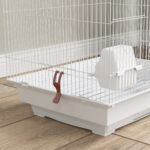 Gabbia per Uccelli, Voliera con Maniglia e Porte, Gabbietta con Altalena, Ciotole e Giochi, 46x36x1 cm, Bianco - immagine 9