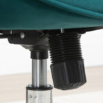 Poltrona per Ufficio e Salotto in Velluto, Girevole con Braccioli e Altezza Regolabile, Blu - immagine 9