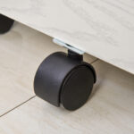 Schedario da Ufficio Cassettiera Per Scrivania in Legno, 2 Cassetti, Serratura con 2 Chiavi, Bianco, 40x45x55,6cm - immagine 8