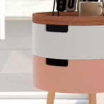 Set 2 Tavolini da Caffè a 3 livelli, con 2 Vani Contenitore e Piano Superiore a Vassoio, Multicolore - immagine 8