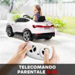 Auto Elettrica per Bambini 3-5 Anni, Macchina 12V con Telecomando e Luci Colorate, Velocità Fino a 8km/h, Bianco | Aosom Italy - immagine 5