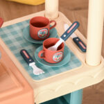Cucina Giocattolo Per Bambini 3-6 Anni, Caffetteria Ristorante con 50 Accessori Inclusi, 79,5 x 33 x 90,5cm - immagine 9