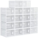 Mobile Scarpiera Modulare Salvaspazio, 18 Cubi 28x36x21 cm in Plastica PP, Bianco