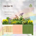 Fioriera in Legno Pieghevole da Esterno con Base Drenante, 70x30x25cm - immagine 6