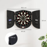 Bersaglio Freccette Elettronico per 8 Giocatori con 6 Freccette, Schermo LCD, 2 Porte e 26 Modalità di Gioco - immagine 3