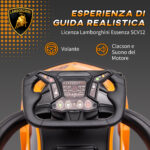 Macchinina per Bambini 2 in 1 con Maniglione e Barriera di Sicurezza, 86,5x40x89,5 cm, Arancione e Nero - immagine 6
