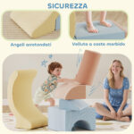 Set 5 Costruzioni Morbide per Bambini 1,5-8 Anni, in Tessuto Effetto Velluto e Spugna, Multicolore - immagine 6