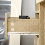 Scrivania da Ufficio PC con Cassetti e Ripiani in Legno, 125cm, Marrone - immagine 8