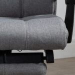 Sedia da Ufficio Reclinabile e Riscaldante con 6 Punti Massaggio e 5 Modalità, Grigio - immagine 9