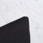 Set 4 Sedie Imbottite per Soggiorno o Sala da Pranzo, Sedie da Cucina Moderne, in Metallo e Tessuto Nero - immagine 7