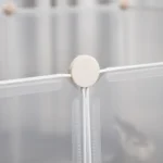 Recinto per Cuccioli e Piccoli Animali Modulabile in Metallo e PP, 12 Pannelli da 35x45cm Bianco - immagine 2