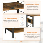 Mobile da Cucina a 3 ripiani in Truciolato con Presa di corrente, Porta USB e Cestino, 90x40x83cm - immagine 7