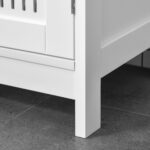 Mobiletto da Bagno Sottolavabo a 2 Ante in MDF Salvaspazio con Ripiani Regolabili 60x30x60cm Bianco - immagine 9