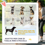 Passeggino per Cani Piccoli Pieghevole con Ruote Girevoli e Freno, 75x45x97 cm, Nero - immagine 4