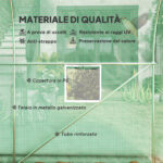 Serra a Tunnel Anti-UV con 6 Finestre a Rete e Ingresso Arrotolabile, in Metallo e PE, 4x2x2 m, Verde - immagine 4