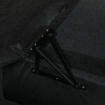 Divano Letto Angolare Effetto Lino con Vano Portaoggetti a Scomparsa, 192x148x86 cm, Grigio Antracite - immagine 9