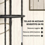 Set 2 Supporti per Piante Rampicanti Alti 1,7 m in Acciaio Antiruggine con Decorazioni, Nero - immagine 6