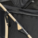 Passeggino per Cani Pieghevole con Trasportino Rimovibile e Tettuccio, 82x49,5x98cm, Nero - immagine 9