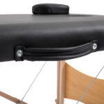Lettino per Massaggio Portatile e Regolabile con Cuscino Rimovibile e Borsa, 186x60x58-81 cm, Nero - immagine 8