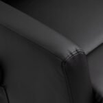 Poltrona Elettrica Alzapersona 45°, Poltrona Relax Elettrica Reclinabile a 145° con Telecomando e Poggiapiedi, in Pelle PU Nero, 67x95x105 cm - immagine 8