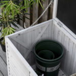 Panca Contenitore in Legno di Abete, Cassapanca da Esterno con Piedini Antiscivolo 127x56x60cm, Grigio - immagine 8