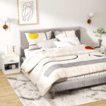 Set 2 Comodini Moderni in Legno con Cassetto e Ripiano Aperto, 39x28x41 cm, Bianco - immagine 2