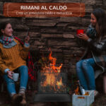 Braciere da Giardino a Legna Portatile con Attizzatoio 45x45x43cm Nero - immagine 4