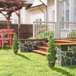 Set 2 Piante Artificiale a Spirale in PE da 90 cm con Vaso Incluso, Verde e Blu - immagine 2