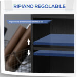 Mobile Porta Stampante in Legno Nero con 1 Cassetto, 2 Ripiani e Mensola CPU, per Ufficio 60x40x68,5cm - immagine 6