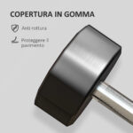 Set 2 Manubri a 12 Lati da 15 kg in Metallo e Gomma con Impugnatura Antiscivolo, 26x15,5x15,5 cm, Nero - immagine 5